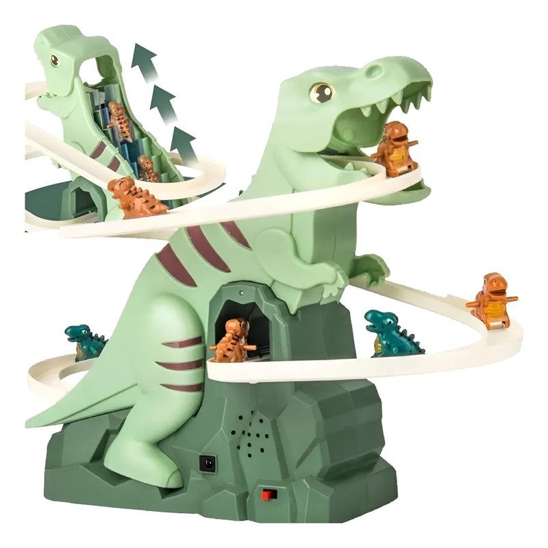 DINO TOBOGAN MONTAÑA RUSA ESCALADA DE DINOSAURIOS JUGUETE NIÑOS NAVIDAD VIRAL