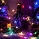 Copo de Nieve con Panel Solar Multicolor