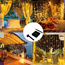 CORTINA AMBAR CON PANEL SOLAR 3 X 3 METROS