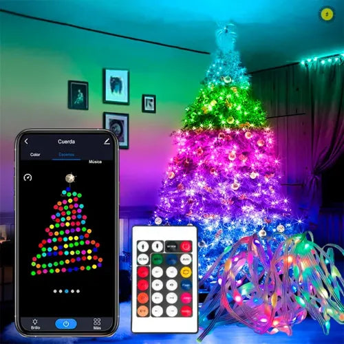 Luces Smart Bluetooth 10 Metros 100 Leds App Control Colores